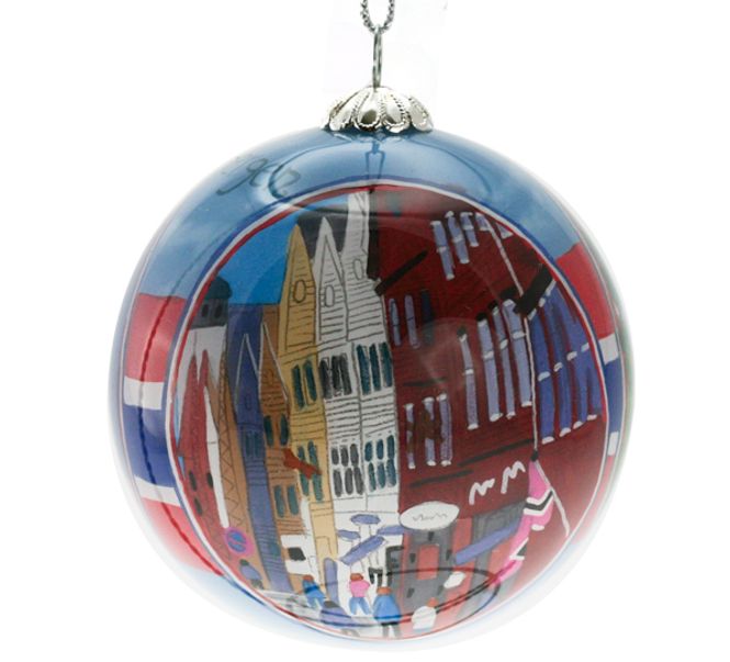 Main Image Bauble, hand painted, Bergen