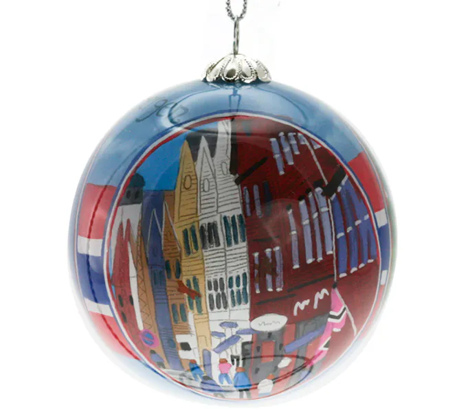 Main Image Bauble, hand painted, Bergen