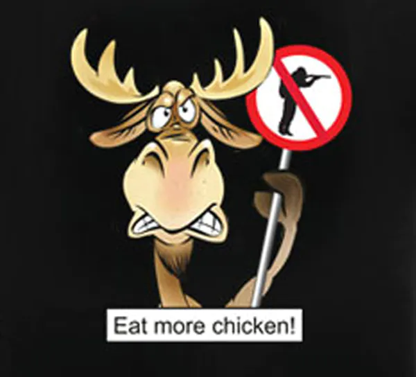 Hovedbilde T-skjorte, Eat more chicken!