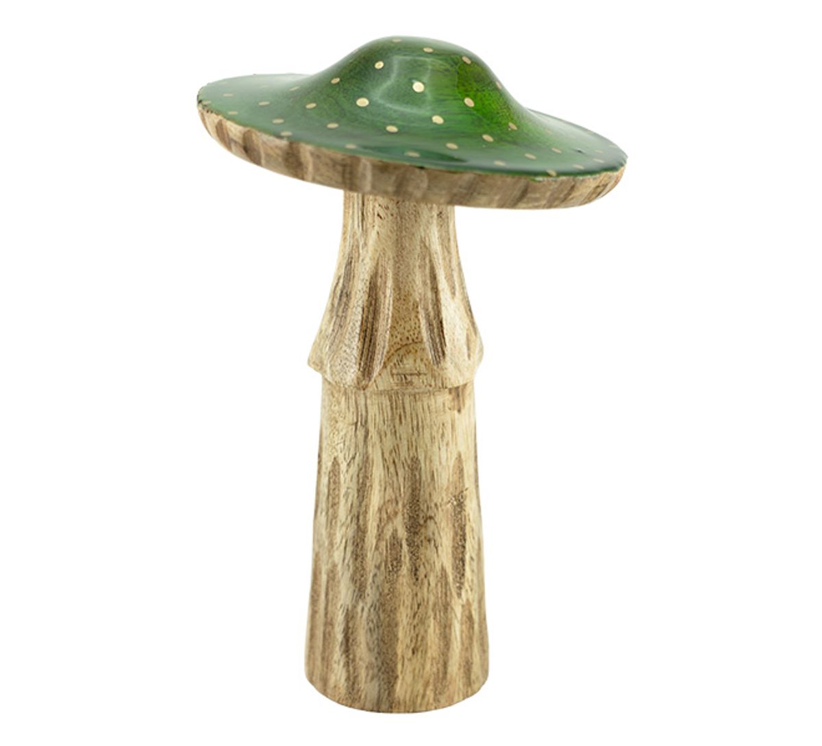 Antique mushroom green made of wood, F-design