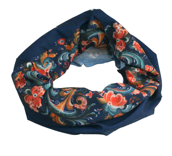 Hovedbilde Hals, Rosemaling, blå