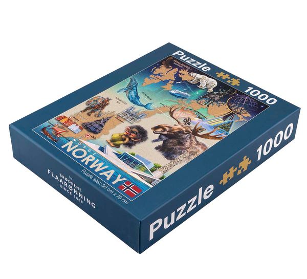 Main Image Puzzle, Norway, retro, 1000 pieces
