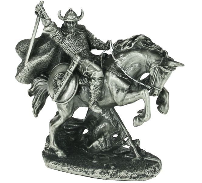 Main Image Viking on horse, pewter