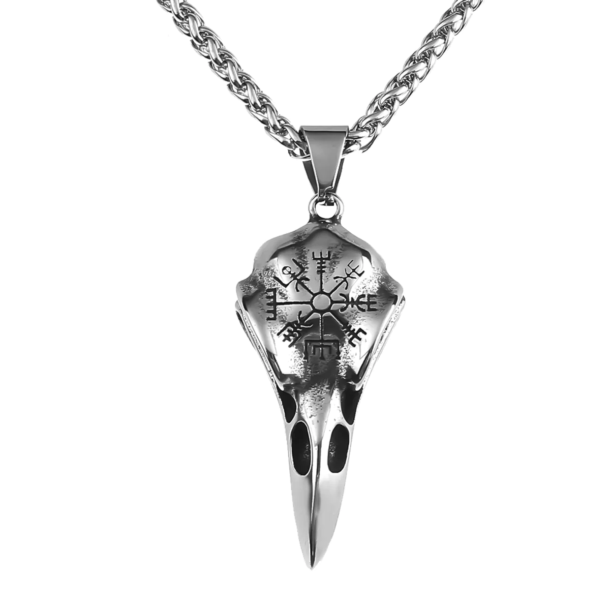 Viking necklace, Raven's skull
