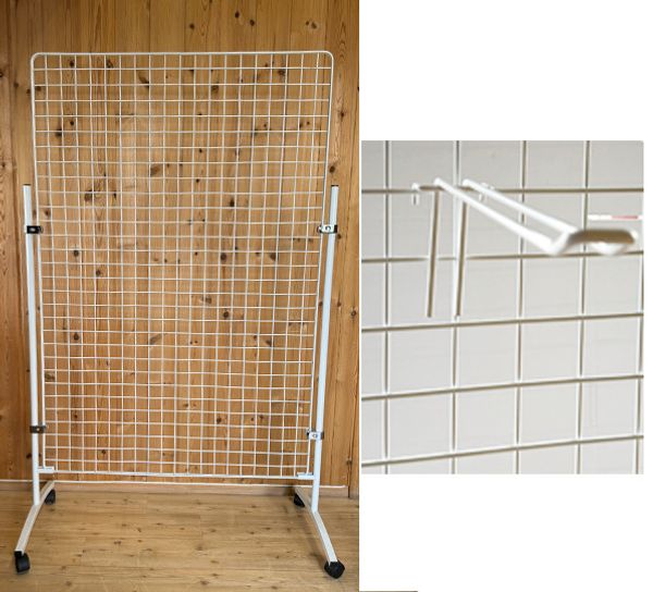 Main Image White wire stand, 2-sided