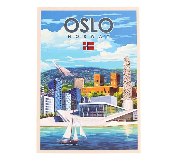 Hovedbilde Postkort, Oslo, retromotiv