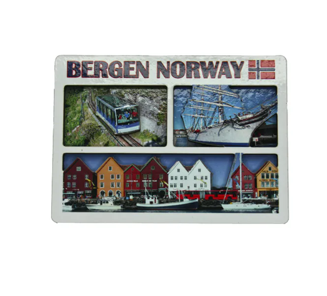 Main Image Wooden magnet, Bergen pier etc.