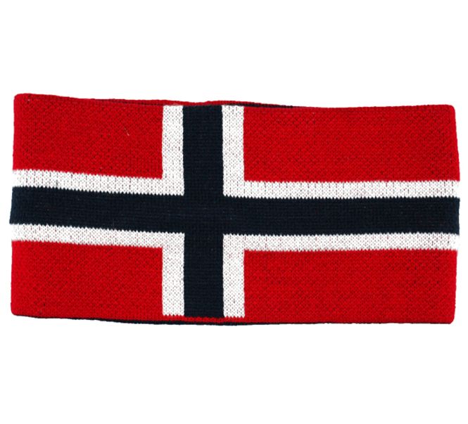 Hovedbilde Strikkepannebånd med flaggdesign