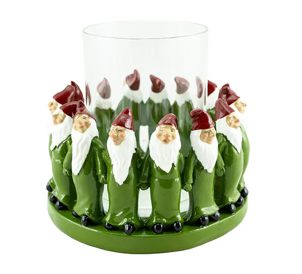 Main Image Lantern with santa, green, D. 15 cm, Harvesttime