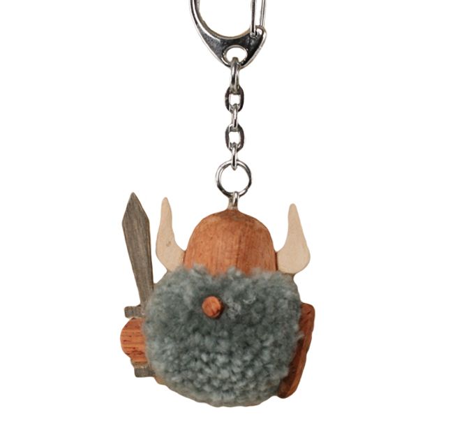 Main Image Keychain pompom viking, grey