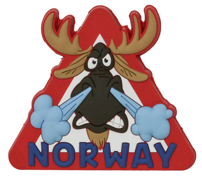 Main Image PVC magnet, angry moose