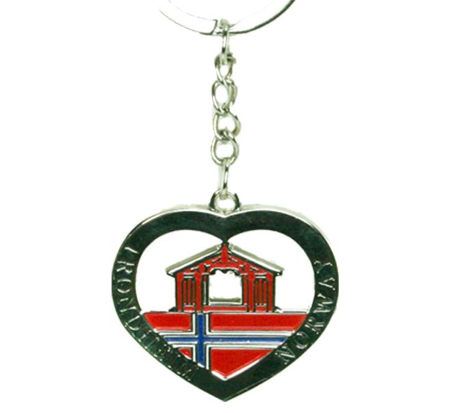 Main Image Heart-shaped keychain with Old City Bridge and ...