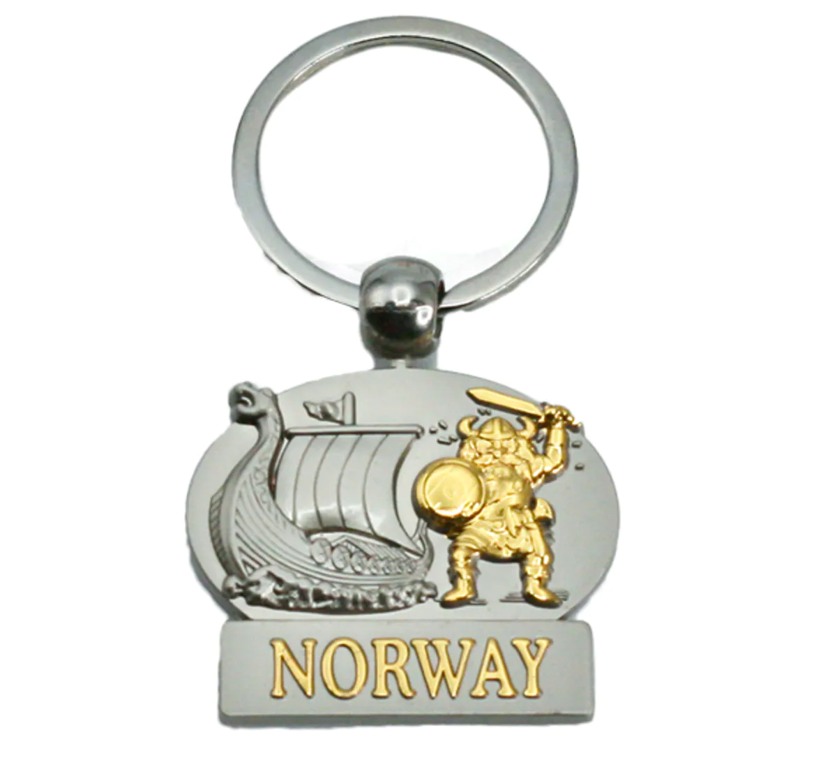 Keychain, viking and viking ship, Norway