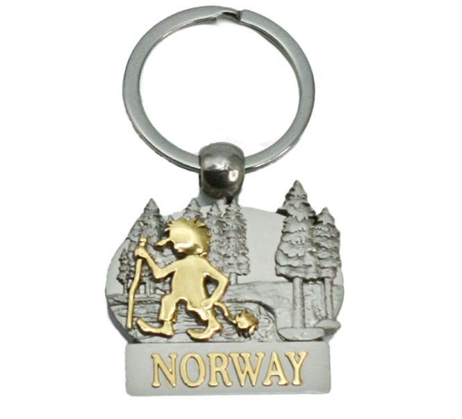 Main Image Keychain, troll in the woods, Norway