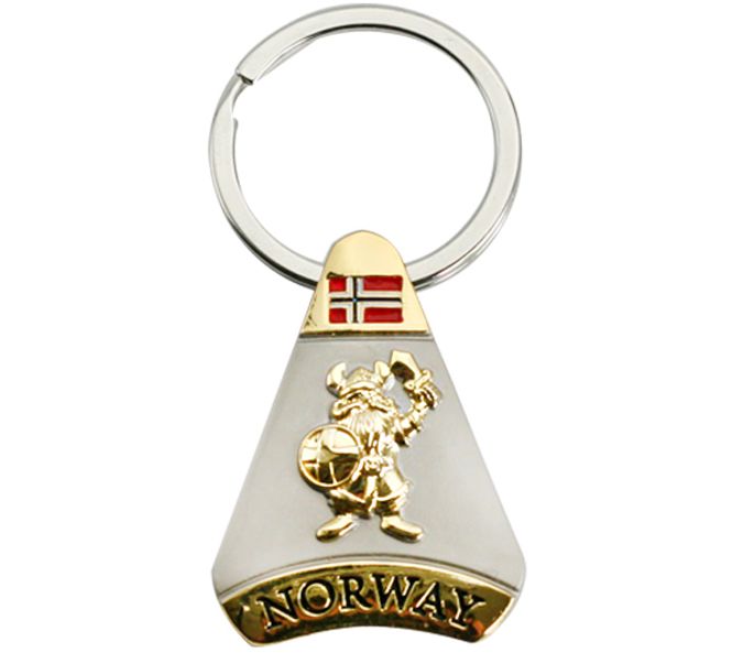 Main Image Keychain, triangular, gold / silver, Viking