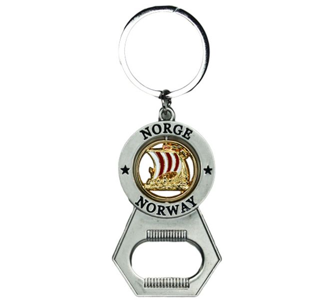 Main Image Keychain, bottle opener with viking ship