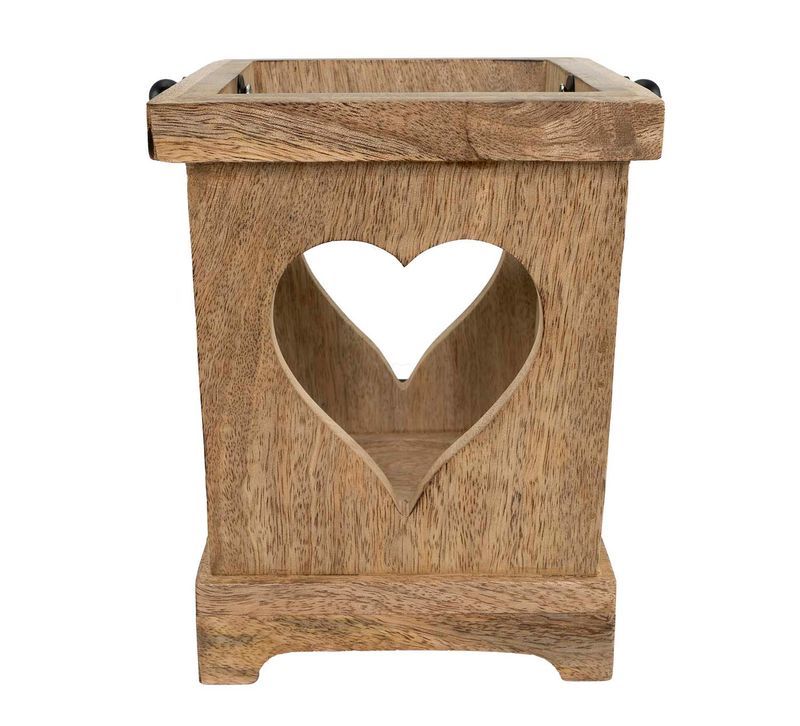 Antique lantern with cutout heart, F-design
