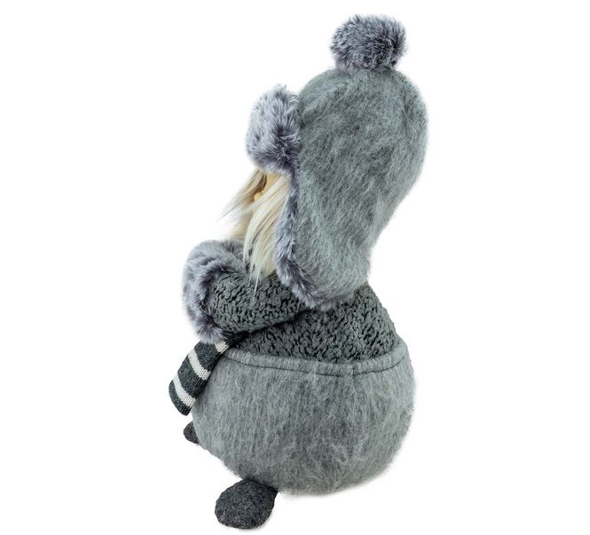 Main Image Girl with fluffy hat and mittens