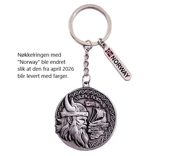 Hovedbilde Nøkkelring med viking og vikingskip
