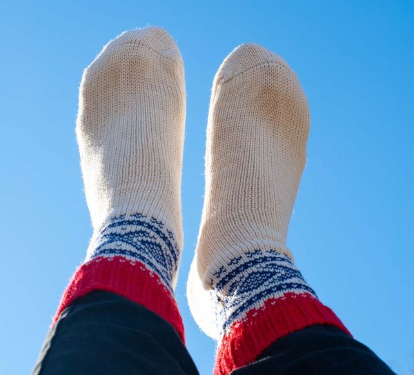 Main Image Woollen socks, MARIUS® pattern, white/blue/red