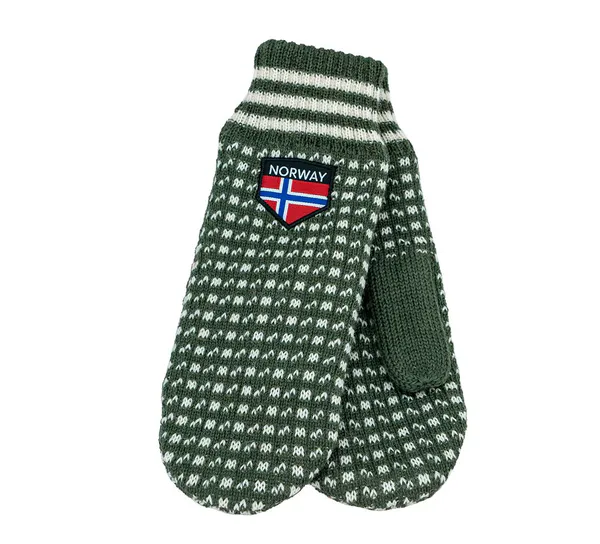 Main Image Knitted mittens Islender, green/white