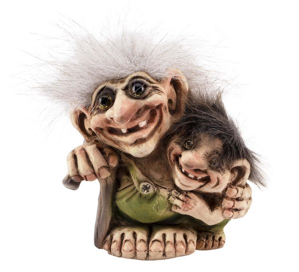 Main Image Troll grandfather with grandchild (Troll #229)