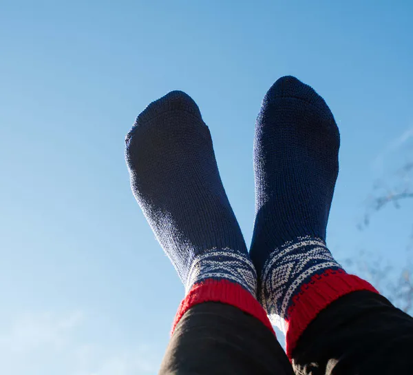 Main Image Woollen socks, MARIUS® pattern, blue/white/red