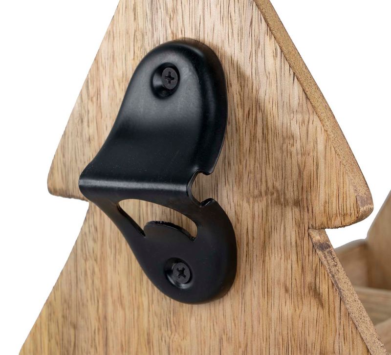 Antikk ølkasse med flaskeåpner, F-design