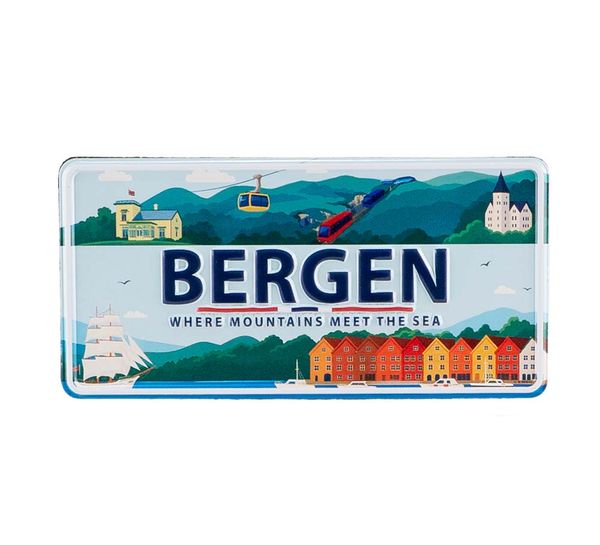 Hovedbilde Magnet, stedsskilt, Bergen