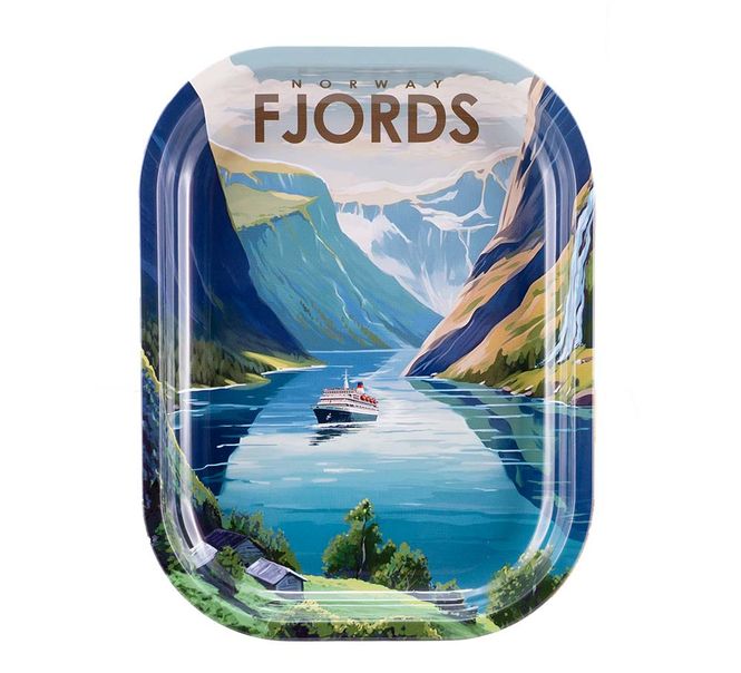 Hovedbilde Brett i metall, Fjords, retro