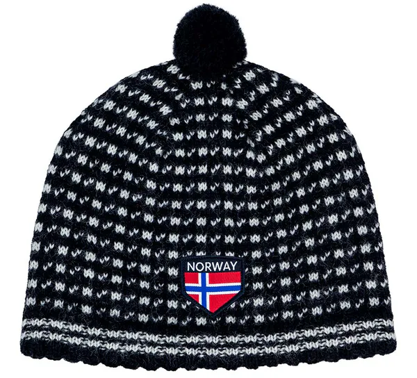 Main Image Woollen hat with pom-pom, Islender pattern, ...