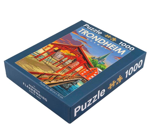 Main Image Puzzle, Trondheim, retro, 1000 pieces