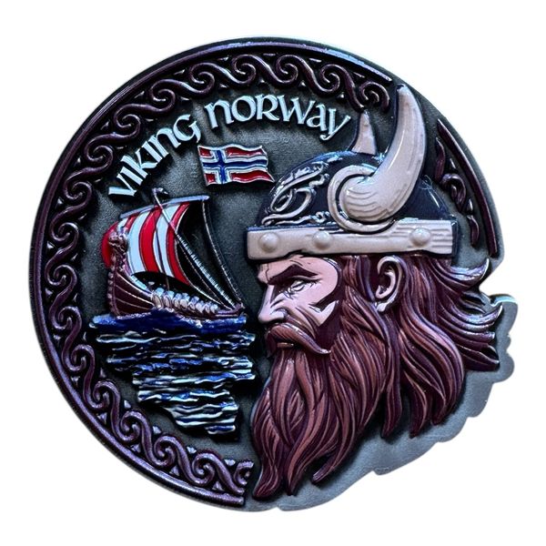 Main Image Metal magnet, Viking and Viking ship