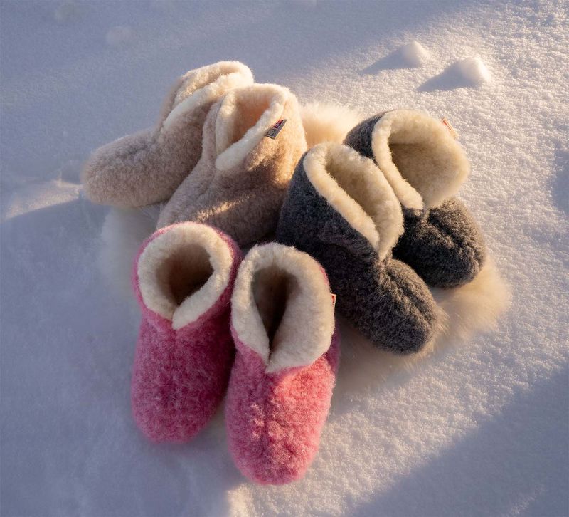 Jopo woolly slippers, nude, 100% merino wool