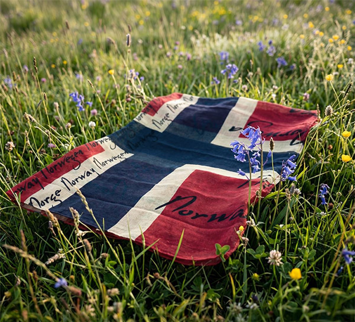 Skjerf med Norgesflagg