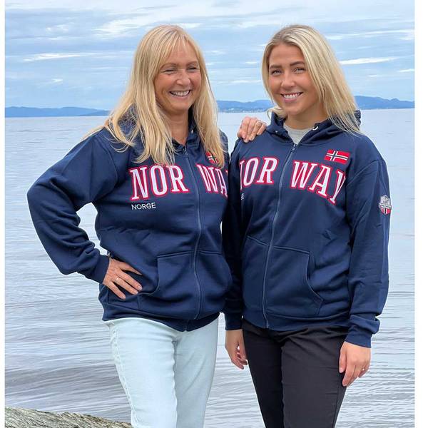 Main Image Hoodie with zip, Norway, dark blue