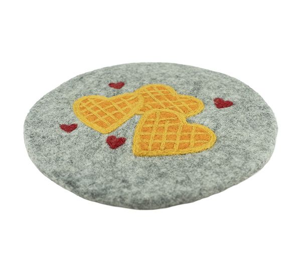 Main Image Potholder, waffle Felted wool