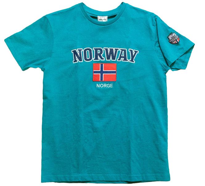 Hovedbilde T-skjorte, Norway, petrol