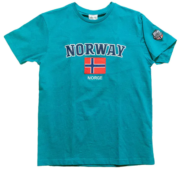 Hovedbilde T-skjorte, Norway, petrol