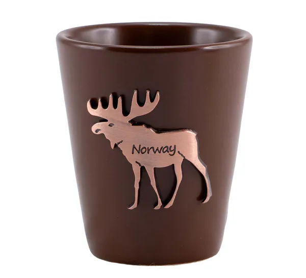 Hovedbilde Snapsglass med metallelg, brun