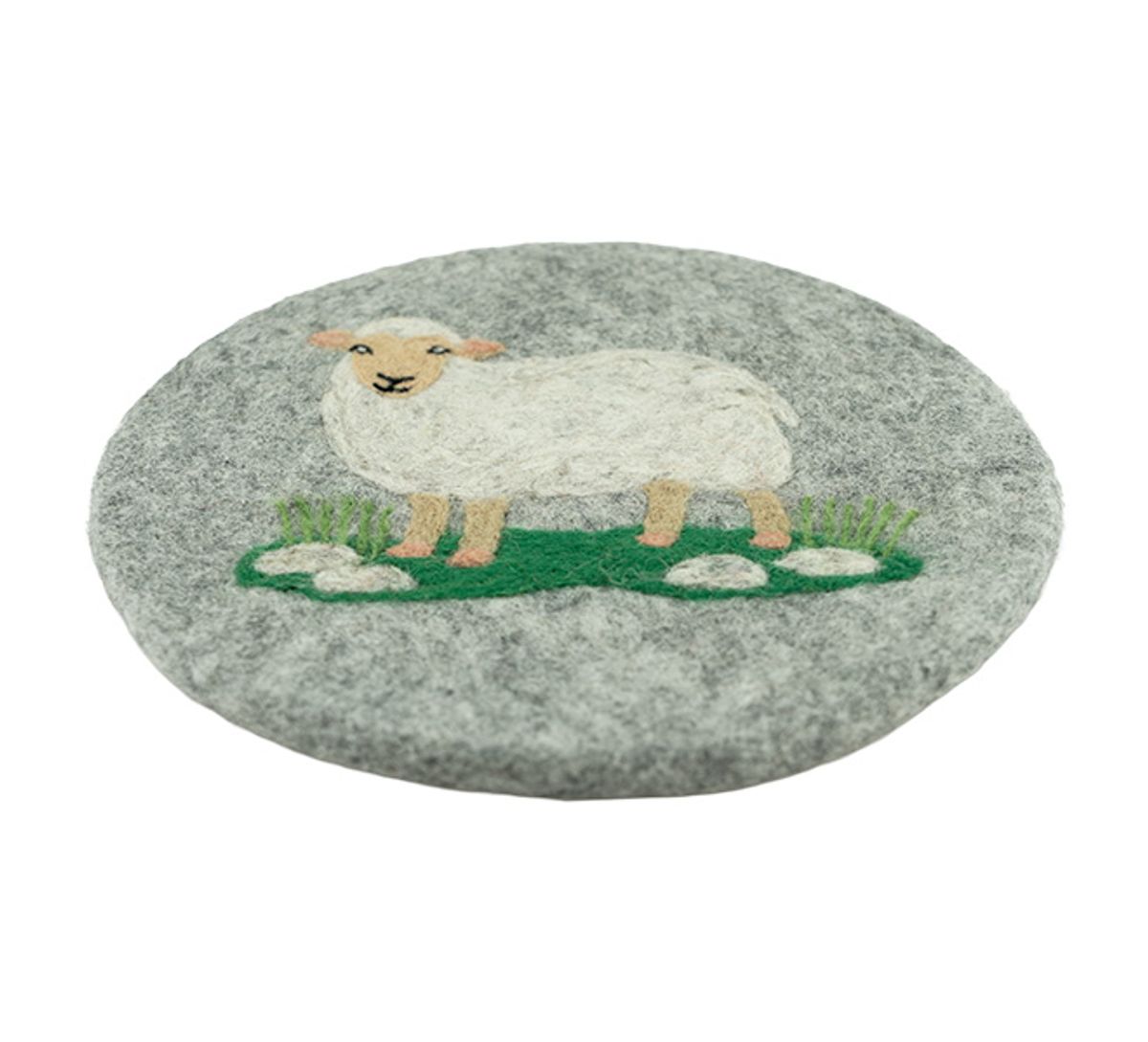 Potholder, sheep Felted wool