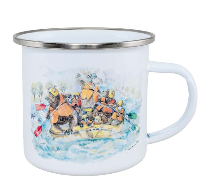Main Image Emaljekrus, dyrene på raftingtur, Animo