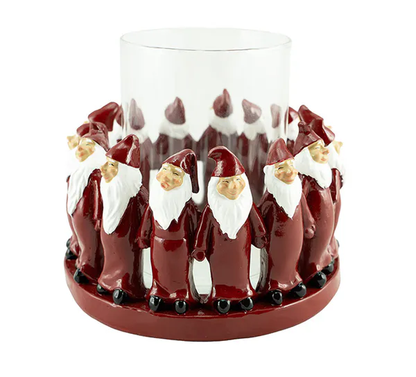 Main Image Lantern with santa, red, D. 15 cm, Harvesttime