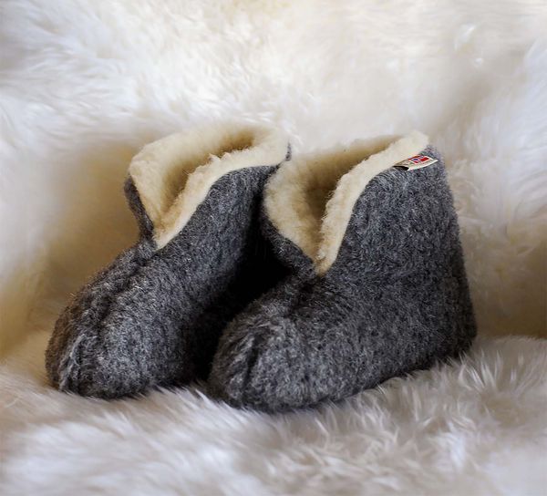 Main Image Jopo woolly slippers, dark grey, 100% merino wool