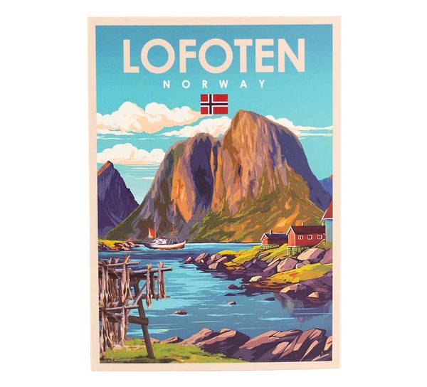 Hovedbilde Postkort, Lofoten, retromotiv