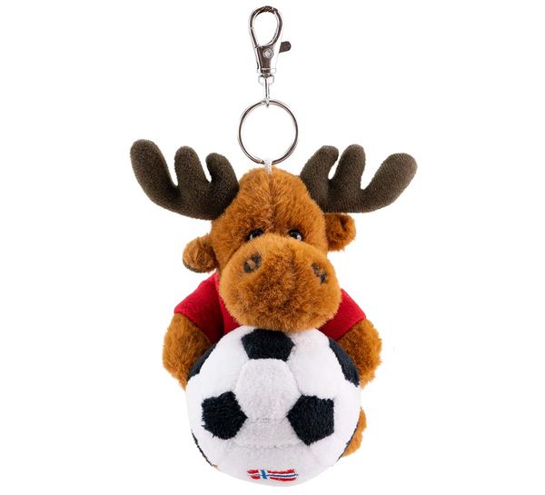 Hovedbilde Nøkkelring, elg med fotball