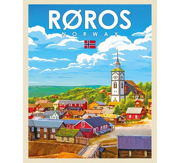 Main Image Poster, Røros, retro