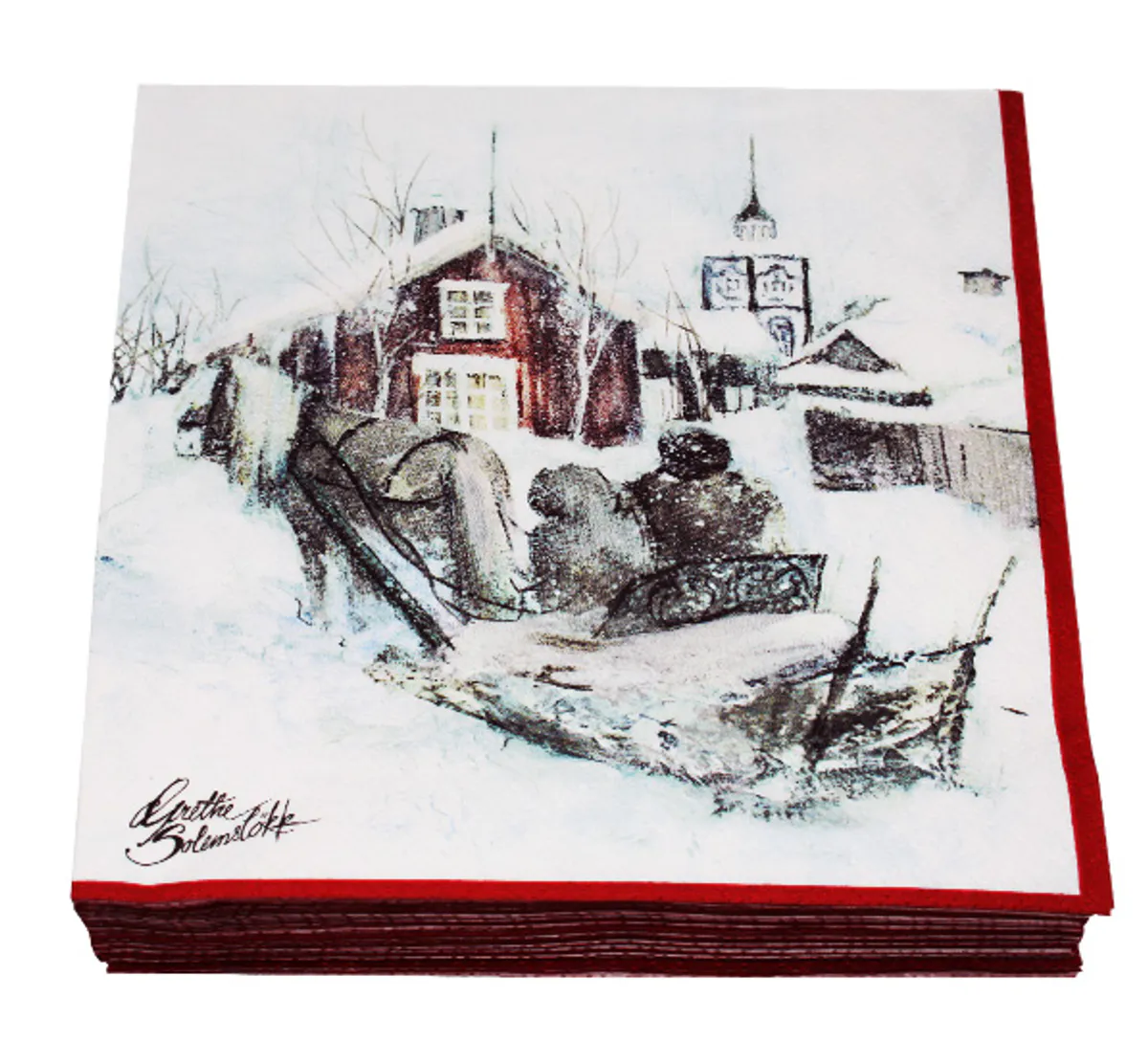 Servietter Vinterbarn - Barn i fjellheimen