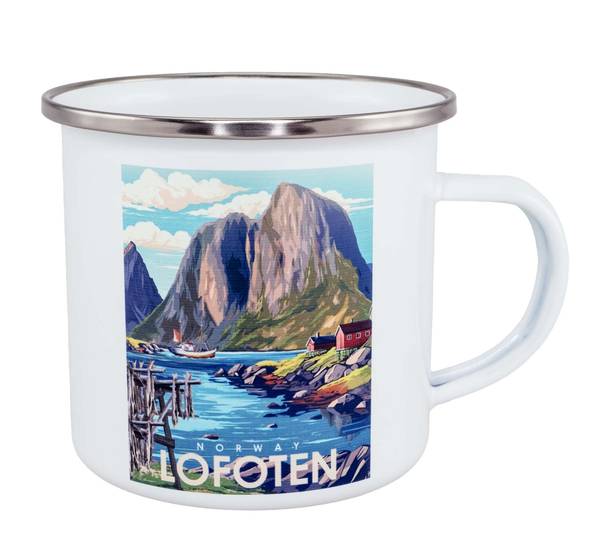 Main Image Enamel mug, Lofoten, retro