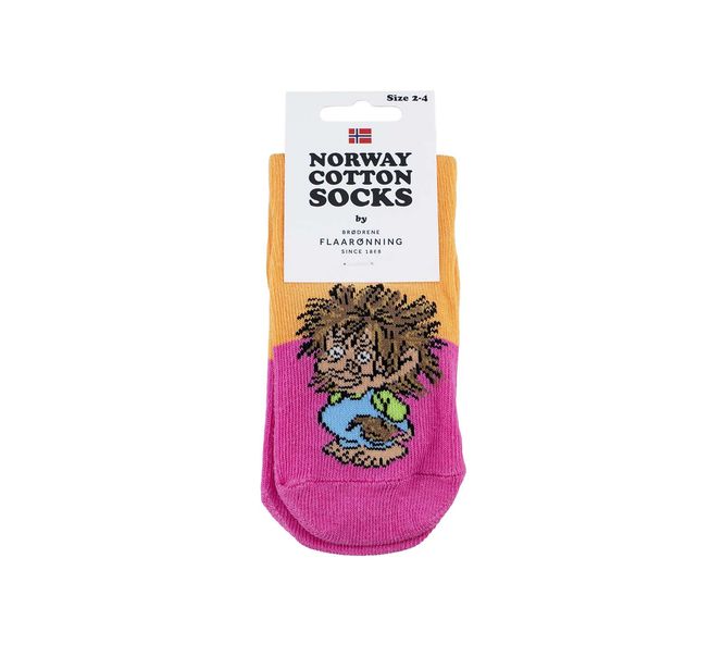 Main Image Children's socks with tracks, Troll, orange